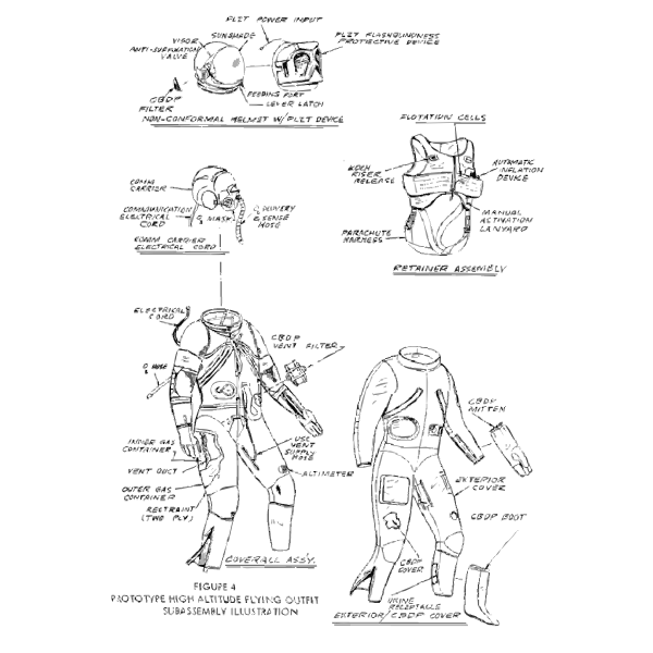 NASA flight suit sketch